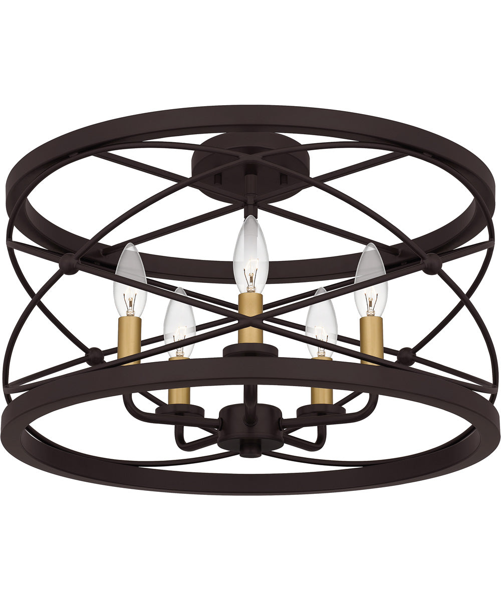 Potts 5-light Semi Flush Mount Palladian Bronze