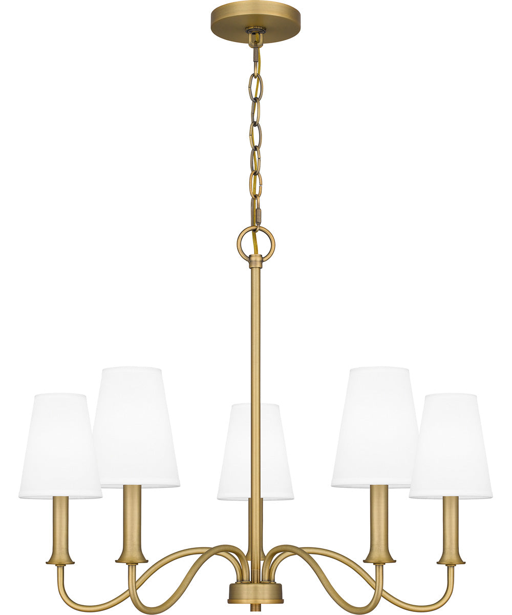 Beatty 5-light Chandelier Aged Brass