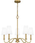 Beatty 5-light Chandelier Aged Brass