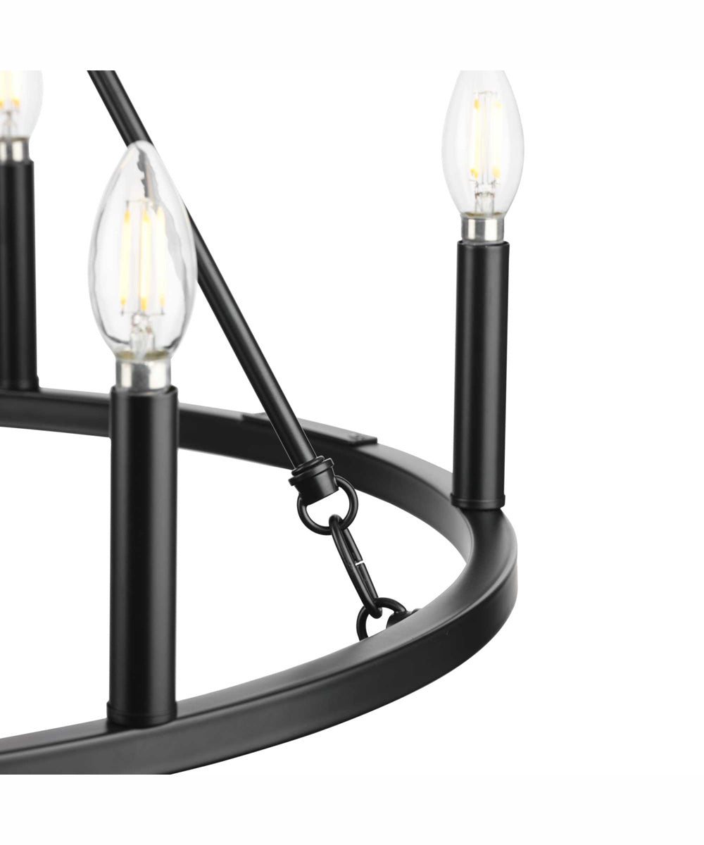 Gilliam 6-Light New Traditional Chandelier Matte Black