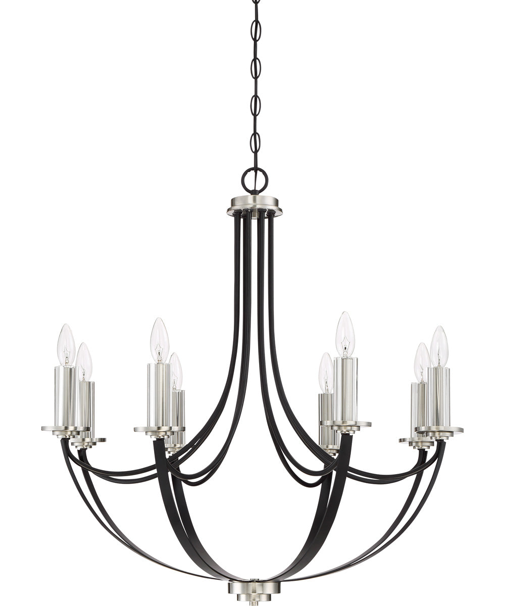 Alana 8-light Chandelier Mystic Black