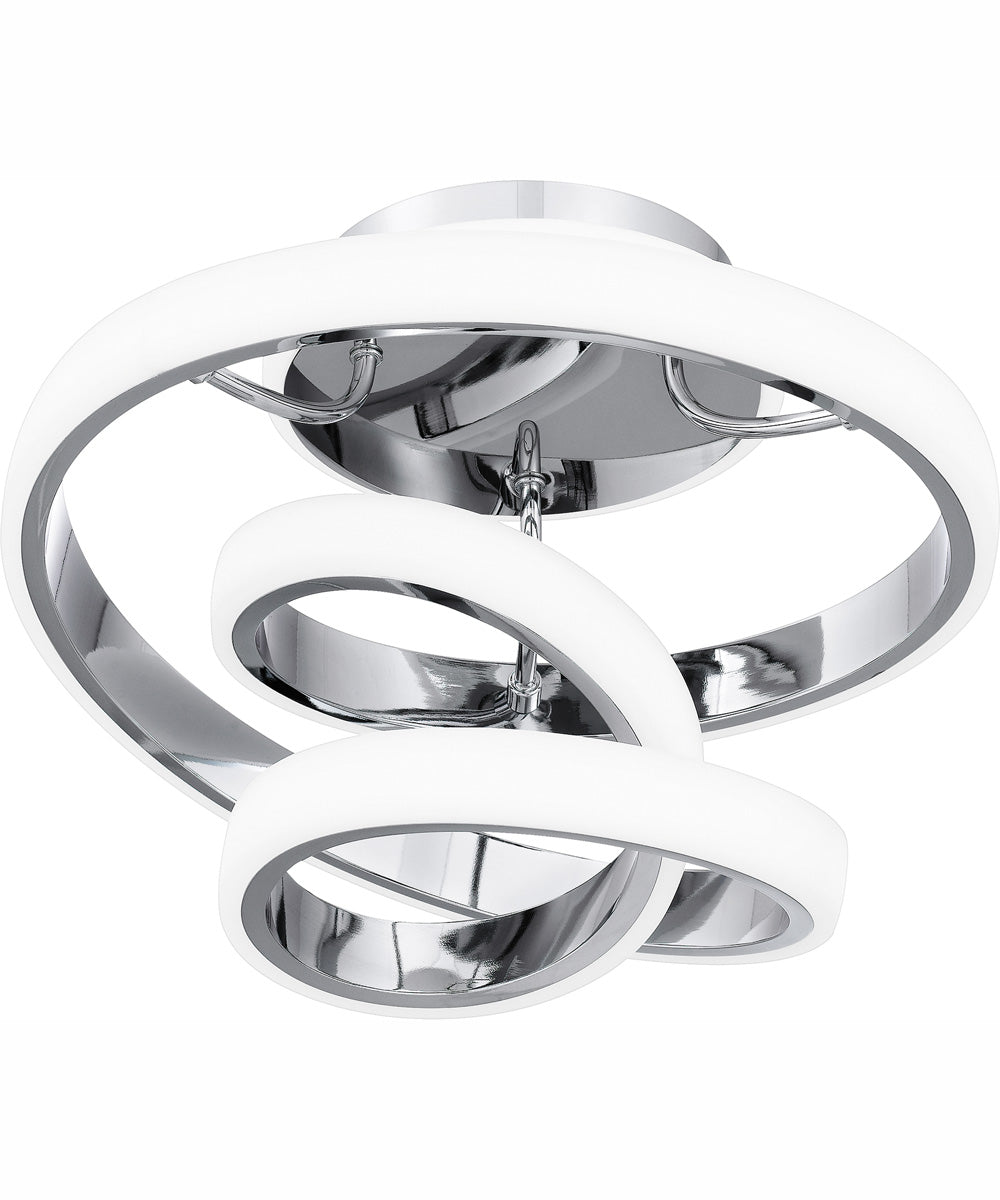 Aviva Medium Semi Flush Mount Polished Chrome