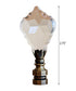 2.75"H Swarovski Crystal Gothic Cross Antique Brass Base Lamp Finial