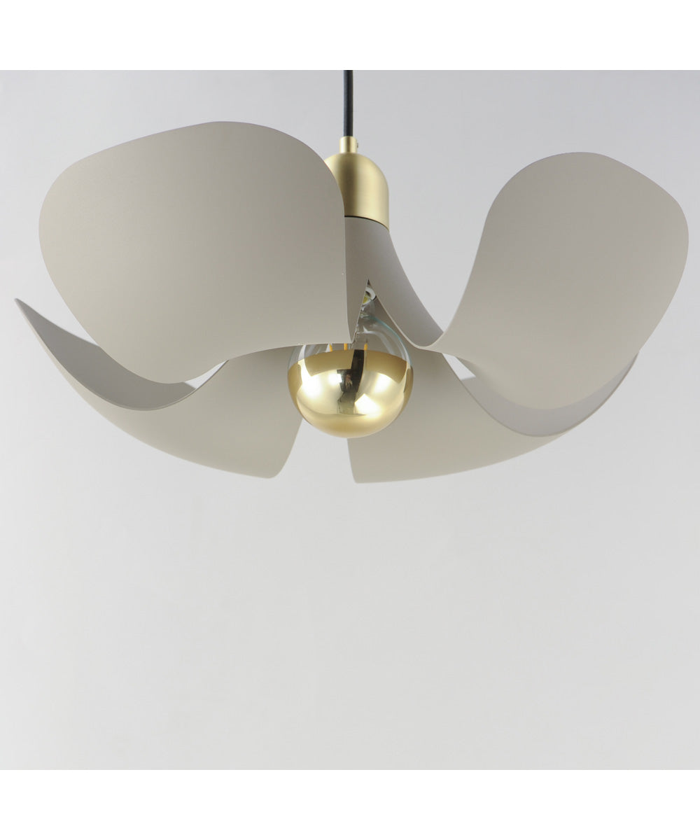 Poppy 18 inch Pendant Silver Gold / Satin Brass