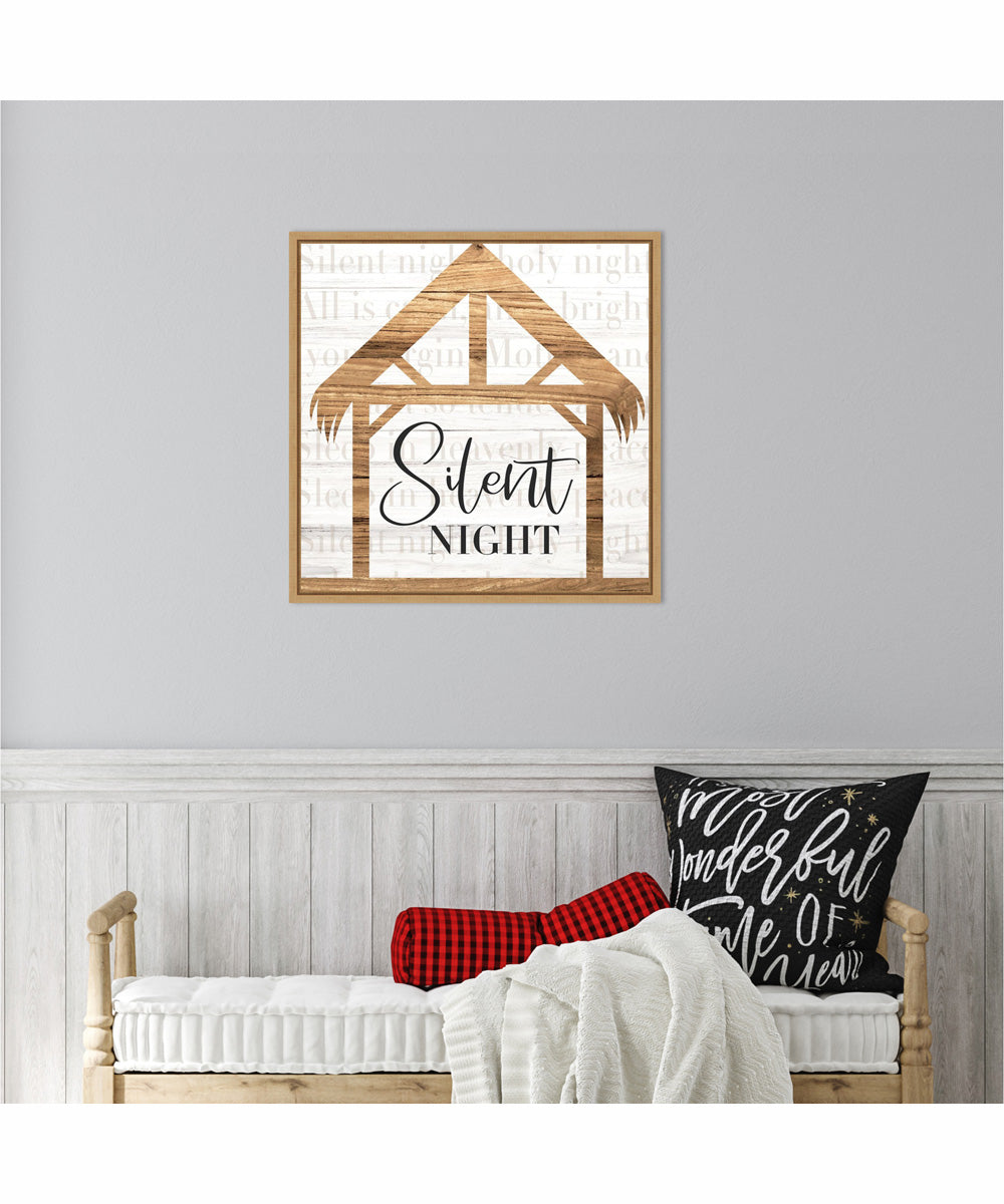 Framed Silent Night by Art Nd Canvas Wall Art Print (22  W x 22  H), Sylvie Maple Frame