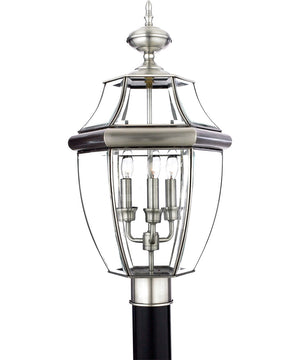Newbury Large 3-light Outdoor Post Light Pewter
