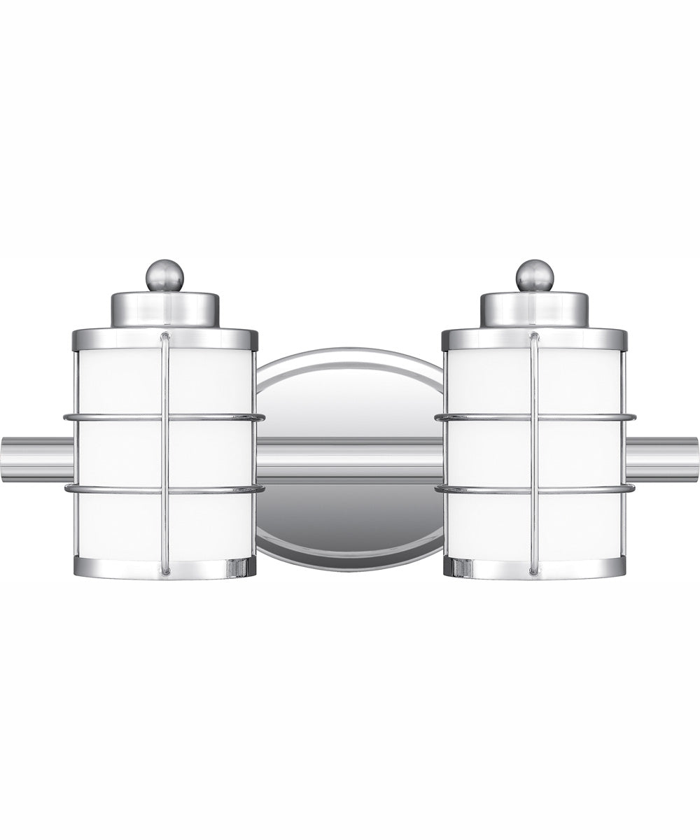 Hazlett Medium 2-light Bath Light Polished Chrome
