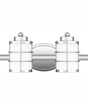 Hazlett Medium 2-light Bath Light Polished Chrome