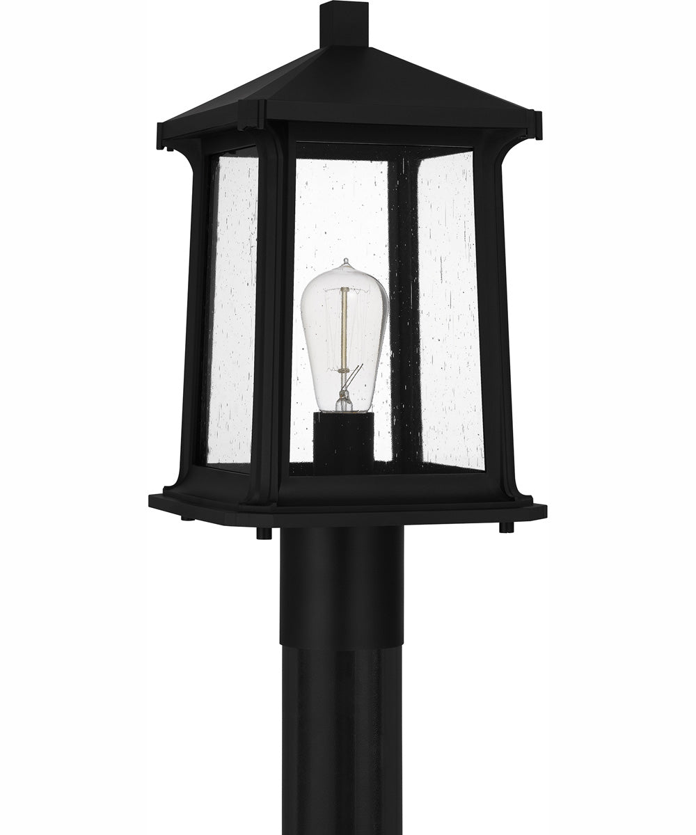 Satterfield Large 1-light Outdoor Post Light  Coastal Armour Matte Black