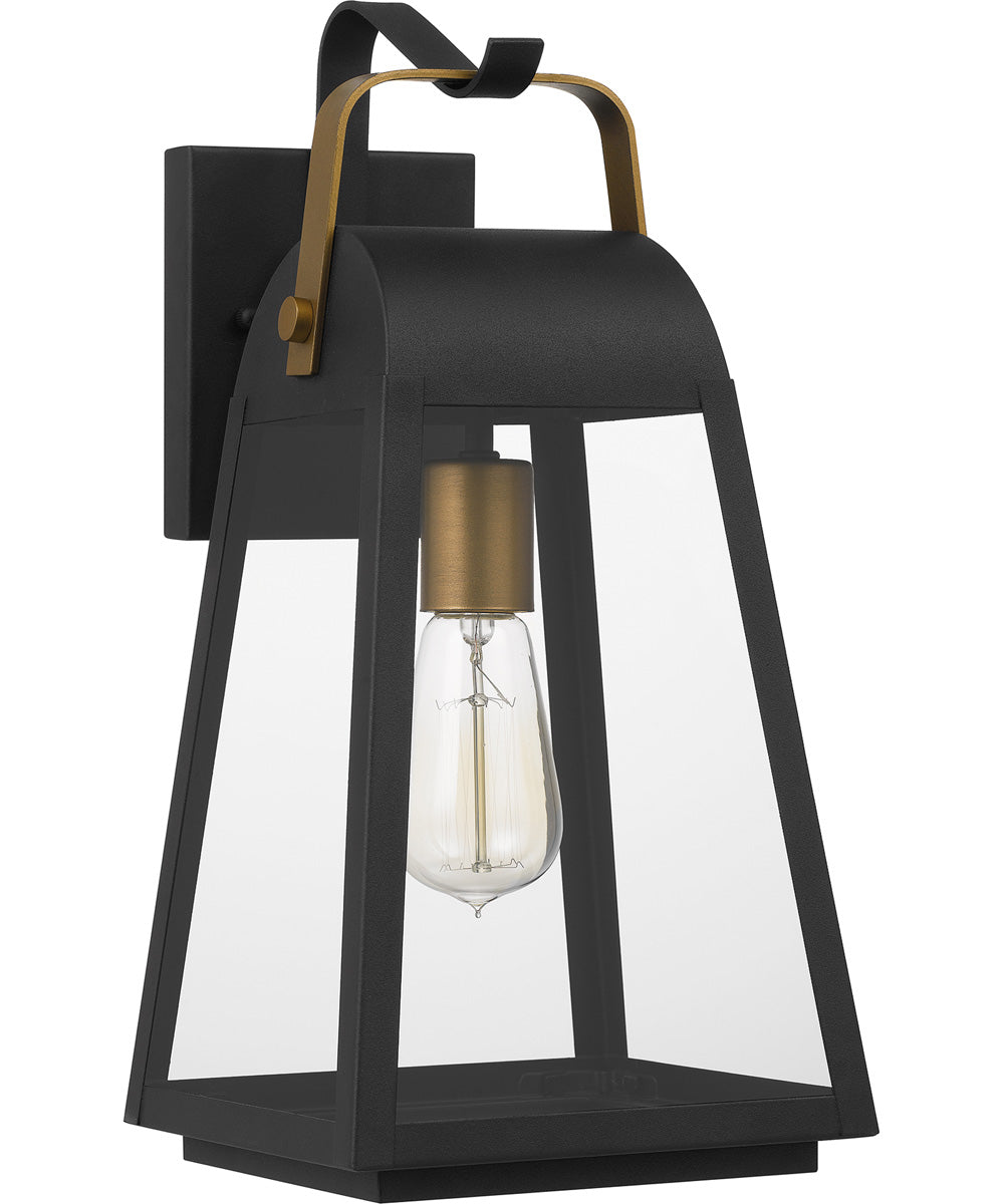 O'Leary Large 1-light Outdoor Wall Light Earth Black