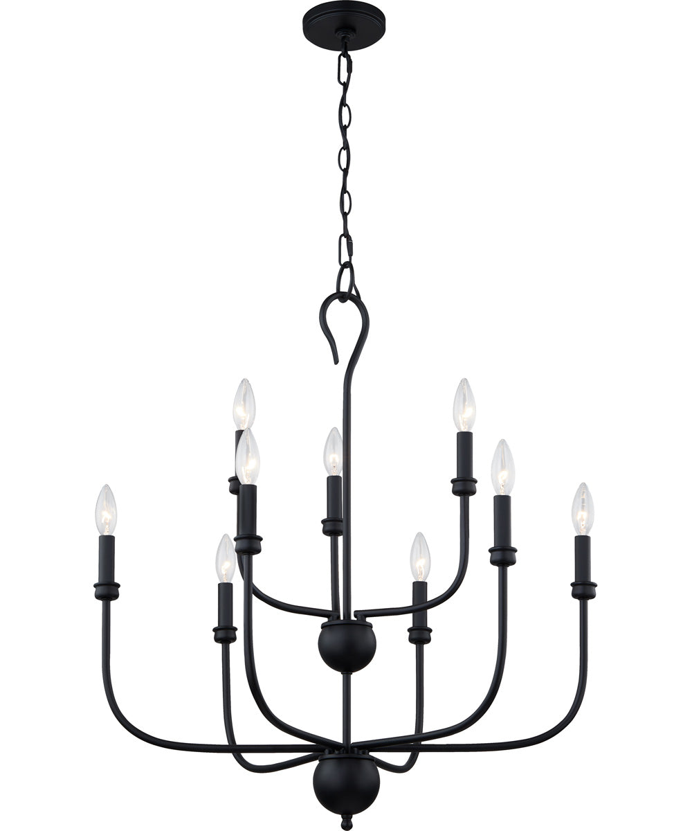 Blanche 9-light Chandelier Matte Black