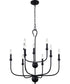 Blanche 9-light Chandelier Matte Black