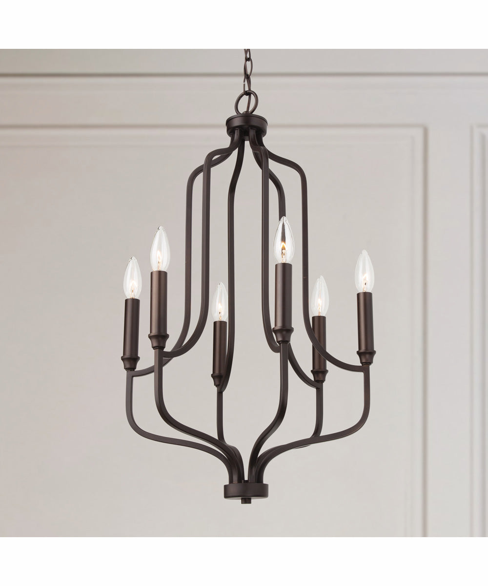 Reeves 6-Light Chandelier Bronze