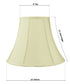 16"W x 11"H SLIP UNO FITTER Egg Shell Shantung Bell Lampshade
