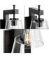 Saffert 1-Light New Traditional Clear Glass Wall Light Matte Black
