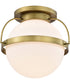 Lakeshore 1-Light Close-to-Ceiling Natural Brass
