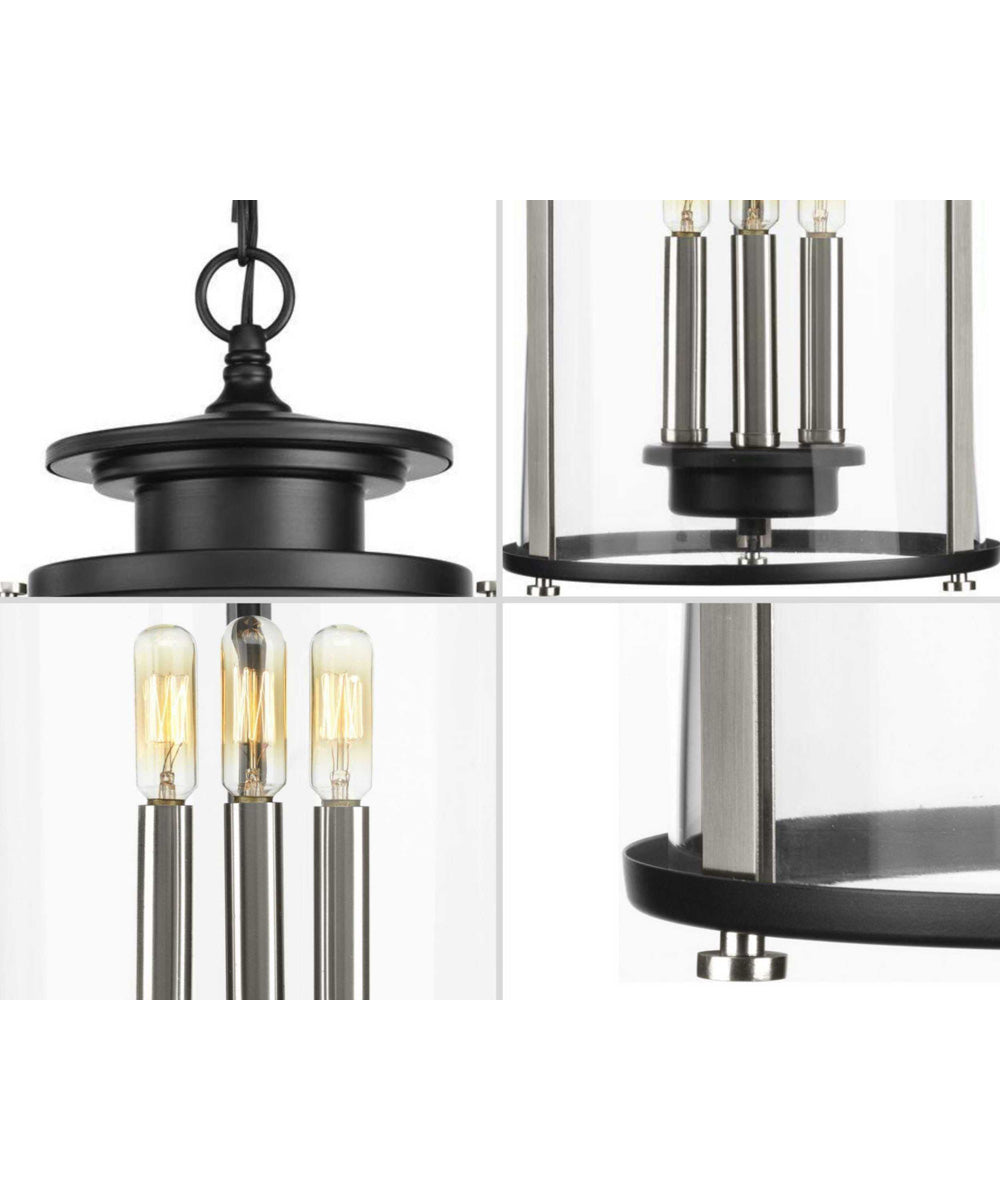 Squire 3-Light Hanging Lantern Matte Black