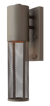 15"H Aria 1-Light LED Mini Outdoor Wall Light in Buckeye Bronze