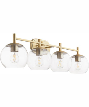 Lyon 4-light Bath Vanity Light Aged Brass