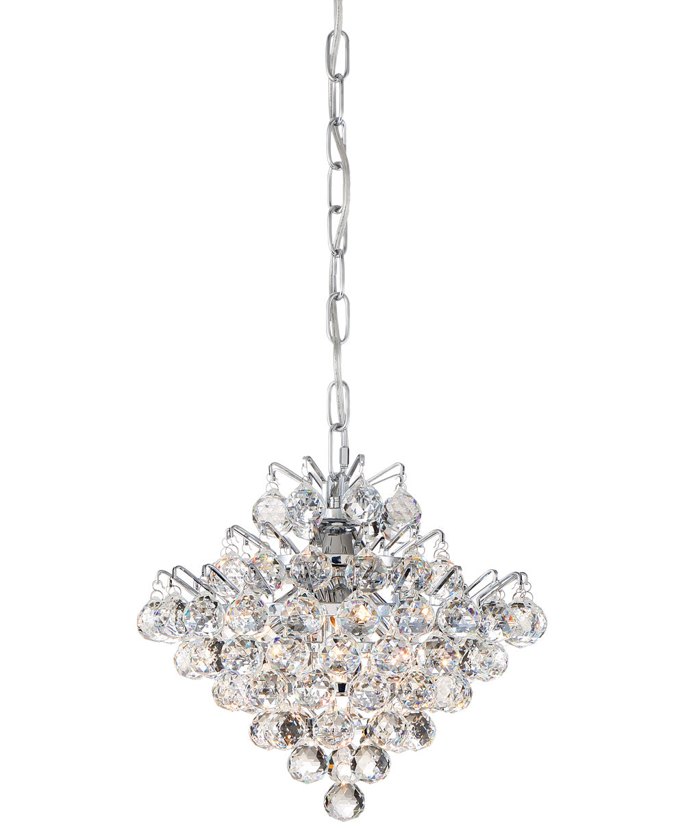 Bordeaux Small 4-light Flush Mount Polished Chrome