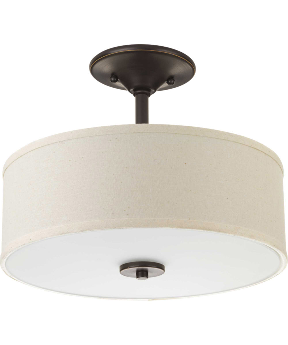 Inspire 1-Light 13" LED Semi-Flush Mount Antique Bronze