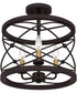 Potts 3-light Semi Flush Mount Palladian Bronze