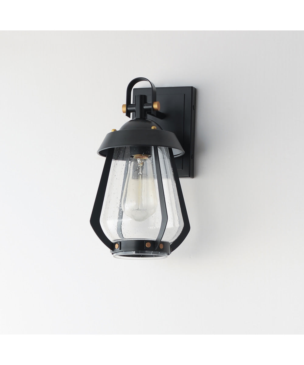 Mariner Small Outdoor Sconce Black / Antique Brass