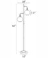 Kaira 2-Light 2-Light Floor Lamp G/Smoke Glass Sad