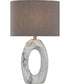 Clover II 1-Light Table Lamp Ceramic Body/Grey Fabric Shade