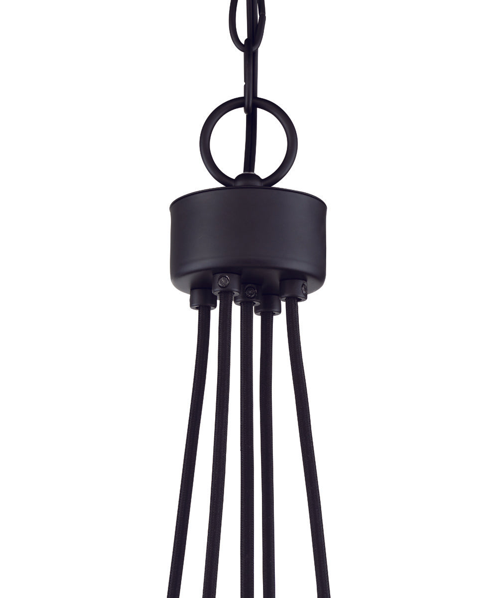 Que 5-Light Pendant Flat Black
