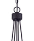 Que 5-Light Pendant Flat Black