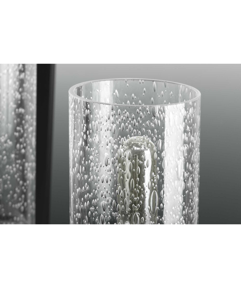 Gresham 8-Light Clear Seeded Glass Farmhouse Chandelier Light Graphite