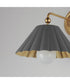 Primrose 1-Light Wall Sconce Dark Grey / Gold Leaf