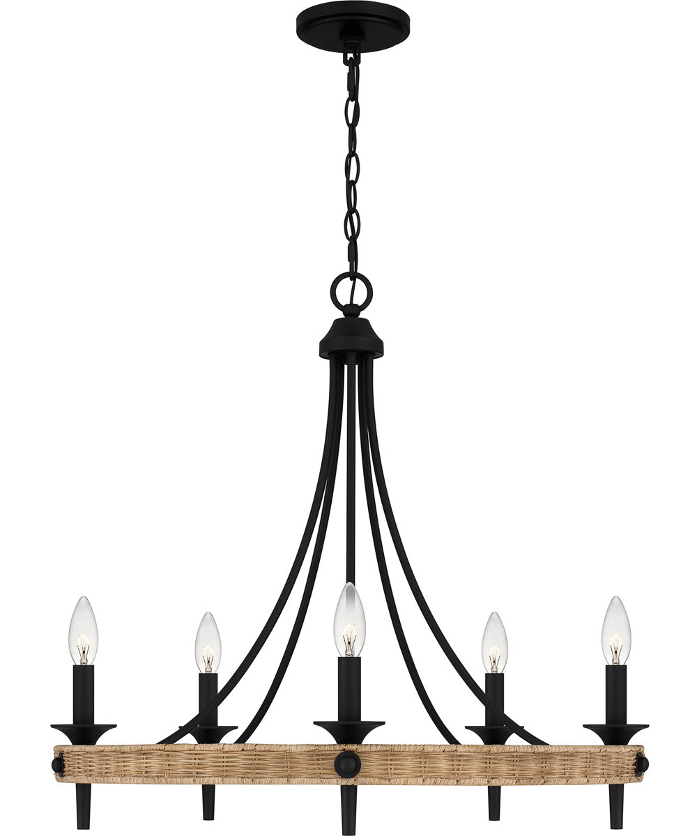 Catania 5-light Chandelier Matte Black