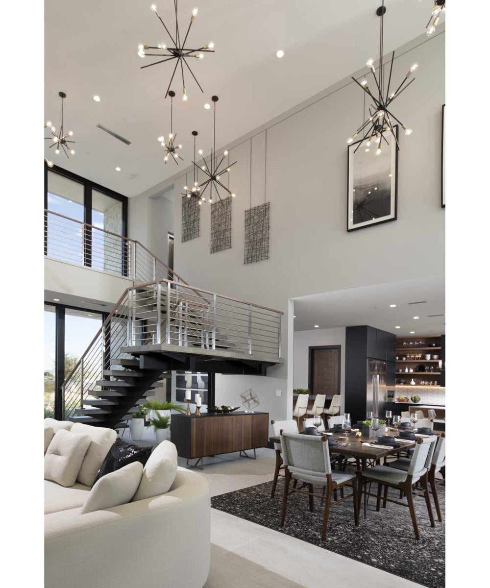 Astra 6-Light Mid-Century Modern Chandelier Light Antique Bronze