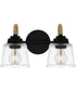 Seabreeze Medium 2-light Bath Light Matte Black