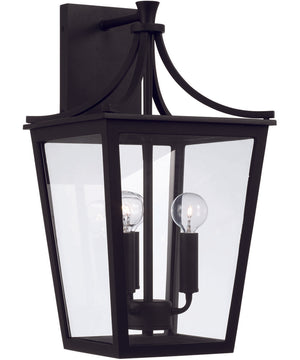 Adair 3-Light Outdoor Wall-Lantern Rain or Shine - Black