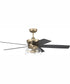52" Gibson 3-Light Ceiling Fan Satin Brass