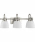 Preston 3-Light Coastal Bath Vanity Light Brushed Nickel