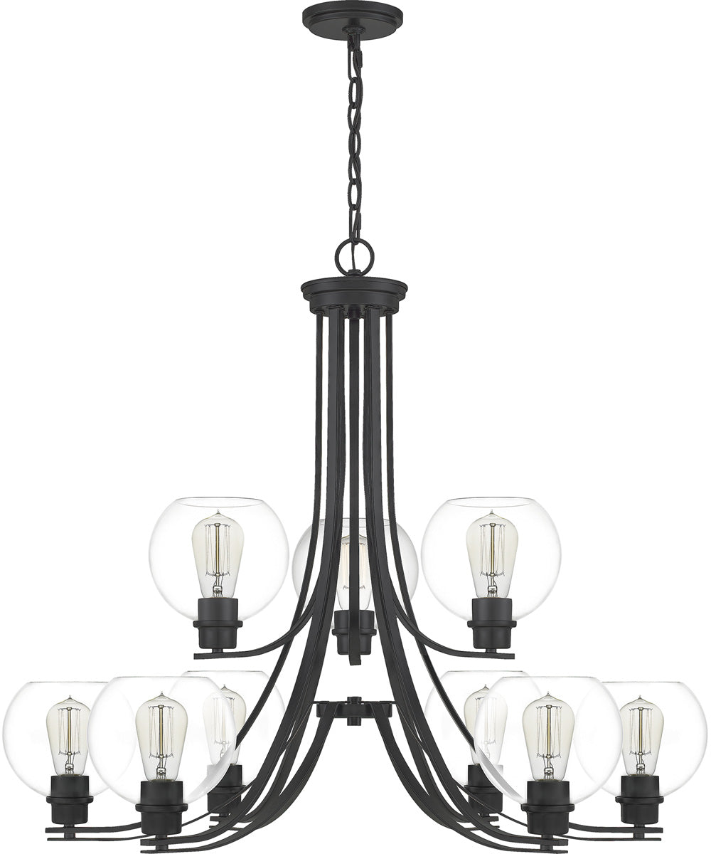Pruitt 9-light Chandelier Matte Black