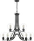 Pruitt 9-light Chandelier Matte Black