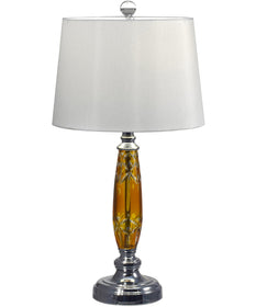 Autumn Lake 24% Lead Hand Cut Crystal Table Lamp