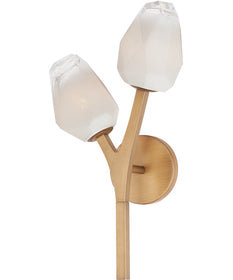 Blossom 2-Light LED Wall Sconce Natural Aged Brass