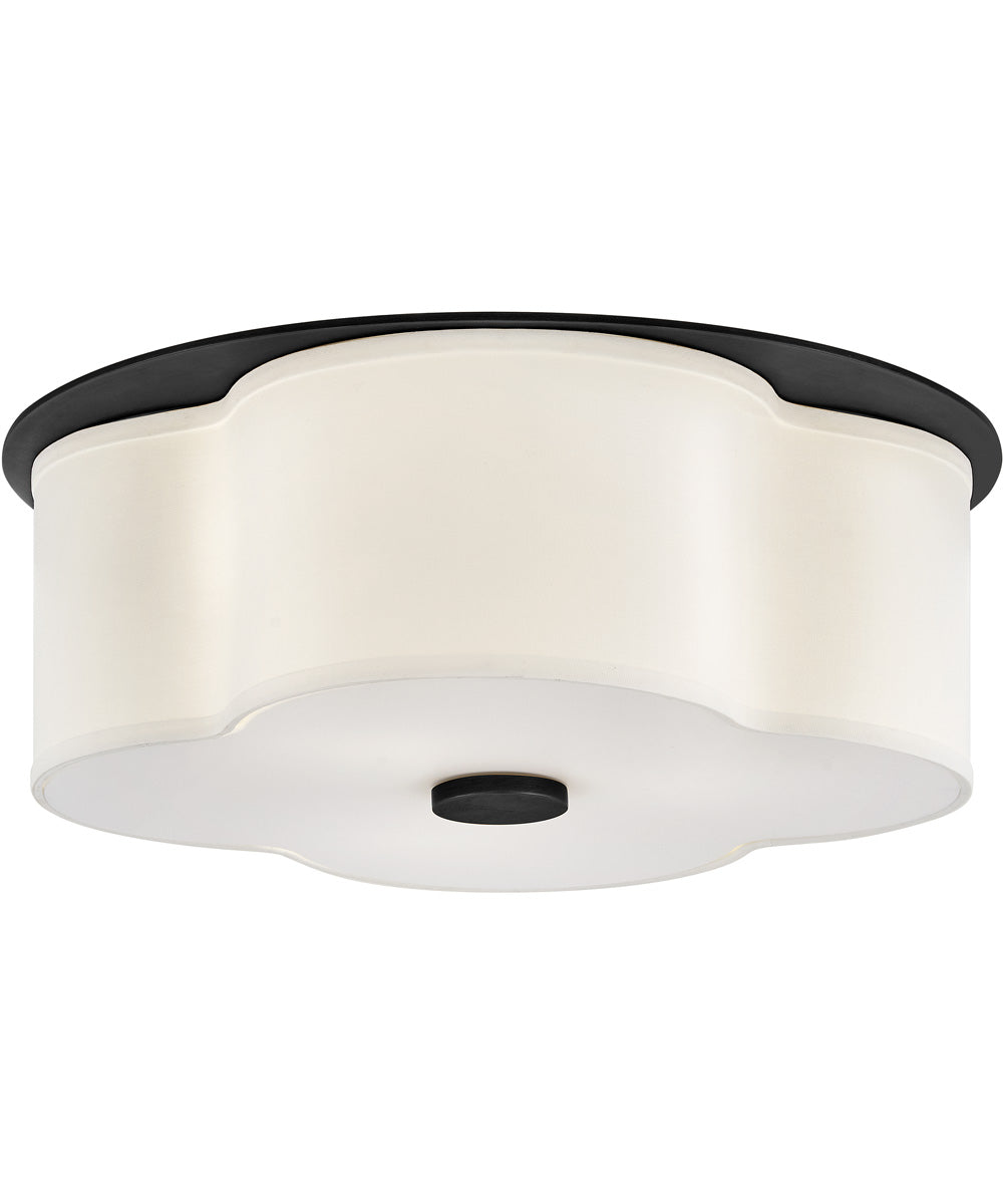 Delaney 3-Light Medium Flush Mount in Black