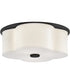 Delaney 3-Light Medium Flush Mount in Black