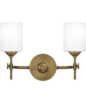 Aria Medium 2-light Bath Light Weathered Brass