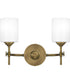 Aria Medium 2-light Bath Light Weathered Brass