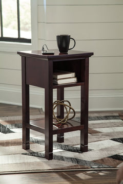 26"H Marnville Accent Table Reddish Brown