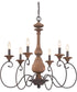 Auburn 6-light Chandelier Rustic Black