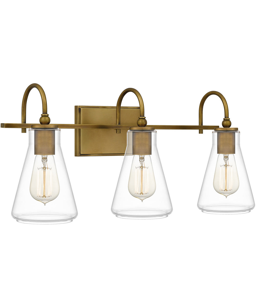 Boyton Large 3-light Bath Light Weathered Brass